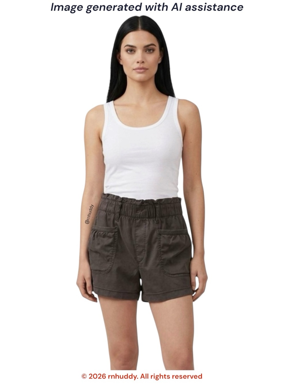 American Eagle XL grey lyocell high waisted pull on shorts